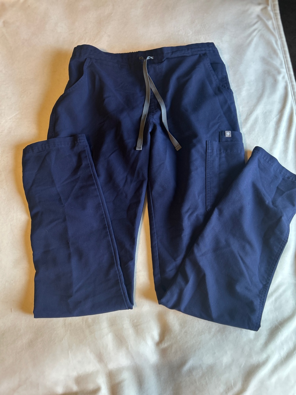 Figs Women's Navy Drawstring Straight leg scrub pants